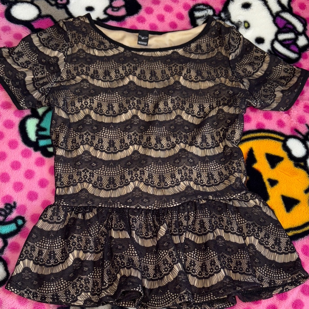 Windsor Stylish Black Lace Top